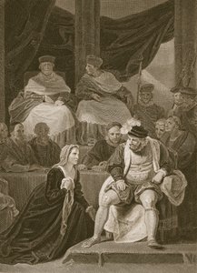 Proces van het huwelijk van Hendrik VIII, gegraveerd door T. Holloway, illustratie uit David Hume