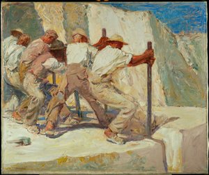 Steenhouwers (olieverf op doek)