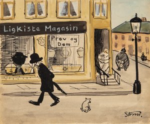 Lijkkistmagazijn door Robert Storm Petersen