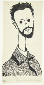 Portret van de Schilder en Keramist Chr. Joachim (1870-1943) door Robert Storm Petersen
