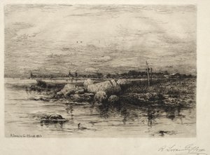 Monding van de Apponaganasett-rivier door Robert Swain Gifford