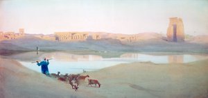Heilig Meer, Karnak, Egypte, c1900