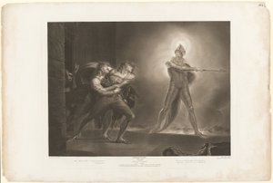 Hamlet, Horatio, Marcellus en de geest door Robert Thew
