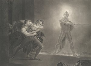 Hamlet, Horatio, Marcellus en de Geest door Robert Thew