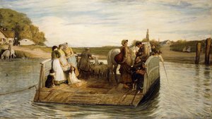 De veerboot, 1881 door Robert Walker Macbeth