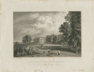 Biddulph - Knypersley Hall [nieuw]: staalgravure, nd [?19e eeuw] door Robert Wallis