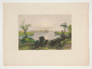 Saratoga Lake, illustratie voor Nathaniel Parker Willis door Robert Wallis