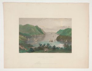Uitzicht vanaf West Point (Hudson River), illustratie voor Nathaniel Parker Willis
