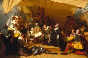 Inscheping van de pelgrims