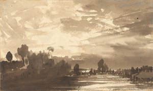 Landschap door Robert Walter Weir