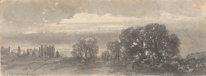 Landschap - Bomen door Robert Walter Weir