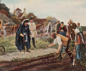 Wederopbouwwerk na de Zevenjarige Oorlog, "The King Everywhere" (verbeterde kleurenlitho)