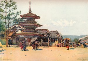Yasaka Pagoda, Kyoto, Japan, c1909 door Robert Weir Allan