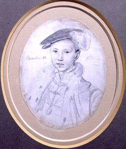 Portret van Edward VI (1537-53) 1683 door Robert White