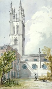 Kerk van St. Michael, Cornhill, City of London, 1837 door Robert William Billings