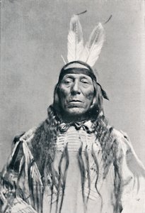Vooraanzicht van een Sioux Indiaan, 1912