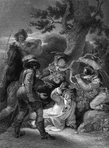 Hertog van Monmouth gevangen na de slag bij Sedgemoor door Robert after Smirke