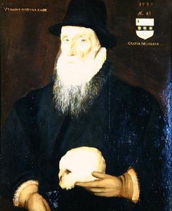 Sir Edward Grimston (1529-1610) als Oude Man door Robert the Elder Peake
