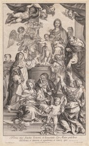 Maagd en Kind met Heiligen door Robert van Audenaerd