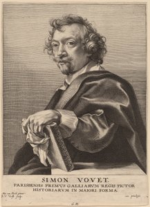 Simon Vouet door Robert van Voerst after Sir Anthony