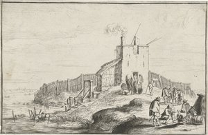 Klein fort aan een rivier
