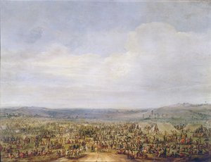 Militair kampement door Robert van den Hoecke
