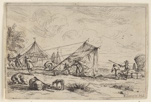 Opzetten van een tent door Robert van den Hoecke