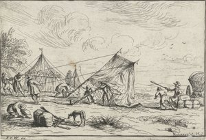Opzetten van een tent door Robert van den Hoecke