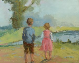 Kinderen sturen op de wind, 2023 door Roberta Murray