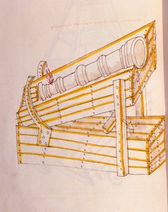 Krijgskunst: studie over militaire machines (illustratie uit 