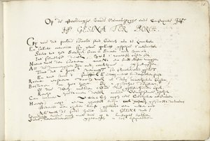 Lofdicht op Gesina ter Borch (deel een)