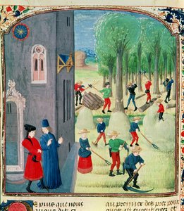 Ms. Lat 1173 Hooien en hout hakken, uit de Getijden van Charles d