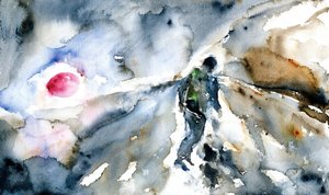 Figuur in abstract licht door RodMacIver