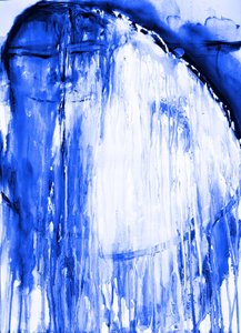 Stromend blauw – abstract door RodMacIver