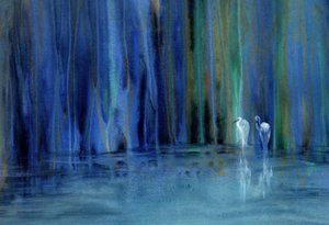 Rustige blauwe bosreigers door RodMacIver