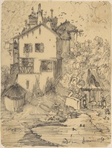 Een rustiek landhuis door Rodolphe Bresdin