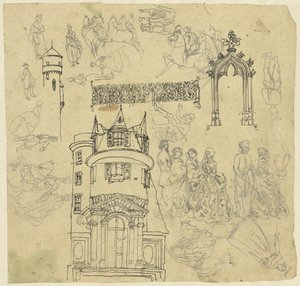 Architectuur en figuren door Rodolphe Bresdin