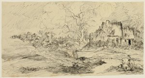 Landschap door Rodolphe Bresdin