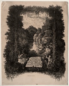 Eerste frontispice voor Fabels en Sprookjes door Thierry-Faletans, 1868 door Rodolphe Bresdin