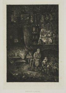 Vlaams interieur, uit Revue Fantaisiste door Rodolphe Bresdin