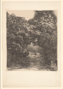 Rotslandschap met beek en waterval