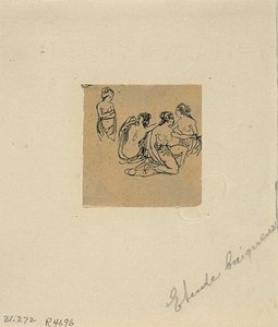 Studie van baders door Rodolphe Bresdin