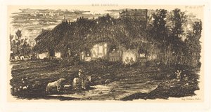 Het Boerenhof door Rodolphe Bresdin