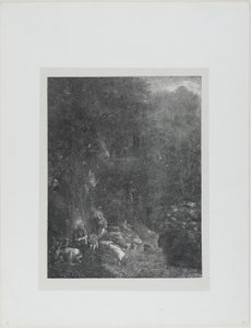 De Heilige Familie met Herten door Rodolphe Bresdin