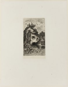 Watermolen door Rodolphe Bresdin