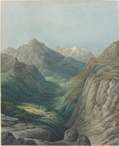 Een alpendal door Rodolphe Leon Berthoud