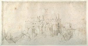 Een kasteel op een rots door Roelandt Jacobsz. Savery