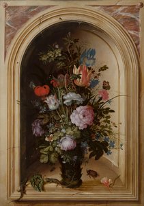 Vaas met Bloemen in een Stenen Niche, 1615
