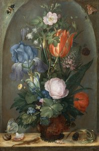 Bloemenstilleven met Twee Hagedissen, 1603