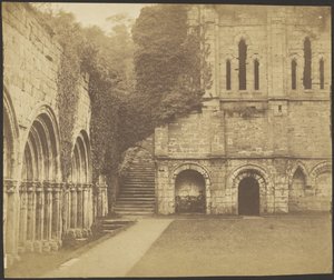 Fountains Abbey, zuidoostelijke hoek van het klooster door Roger Fenton